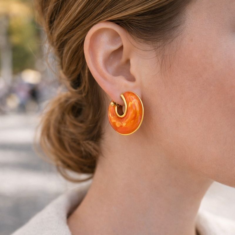 Créoles résine tendance Aska