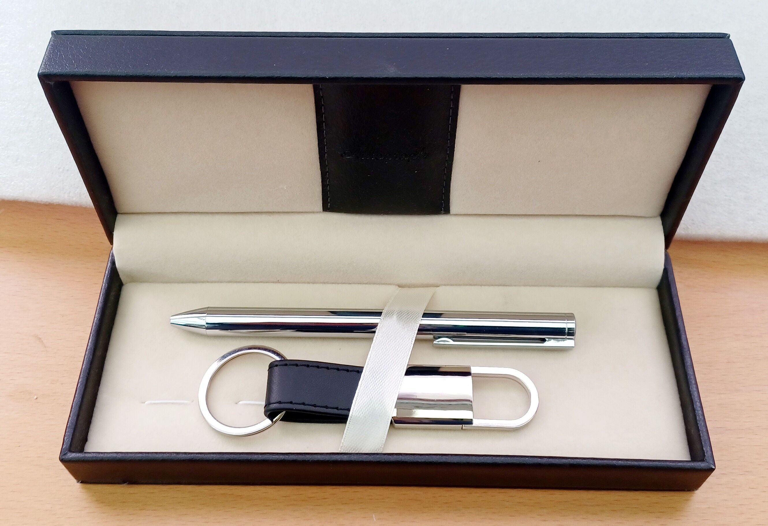 Keyring and Ballpoint Pen Set Ref: 301 Black