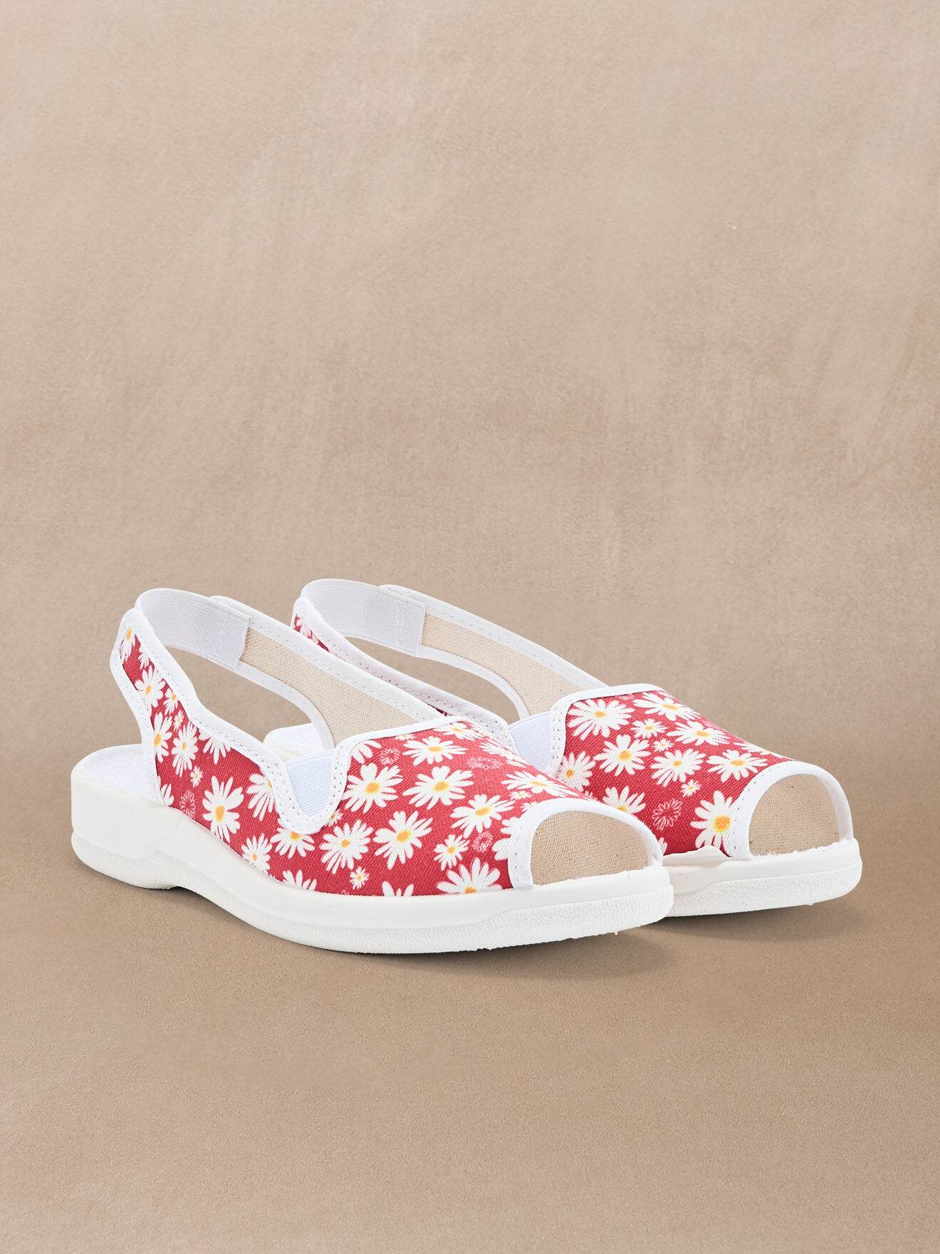 Women's sandals and shoes with elasticated terry cloth lining (2013318_0020)