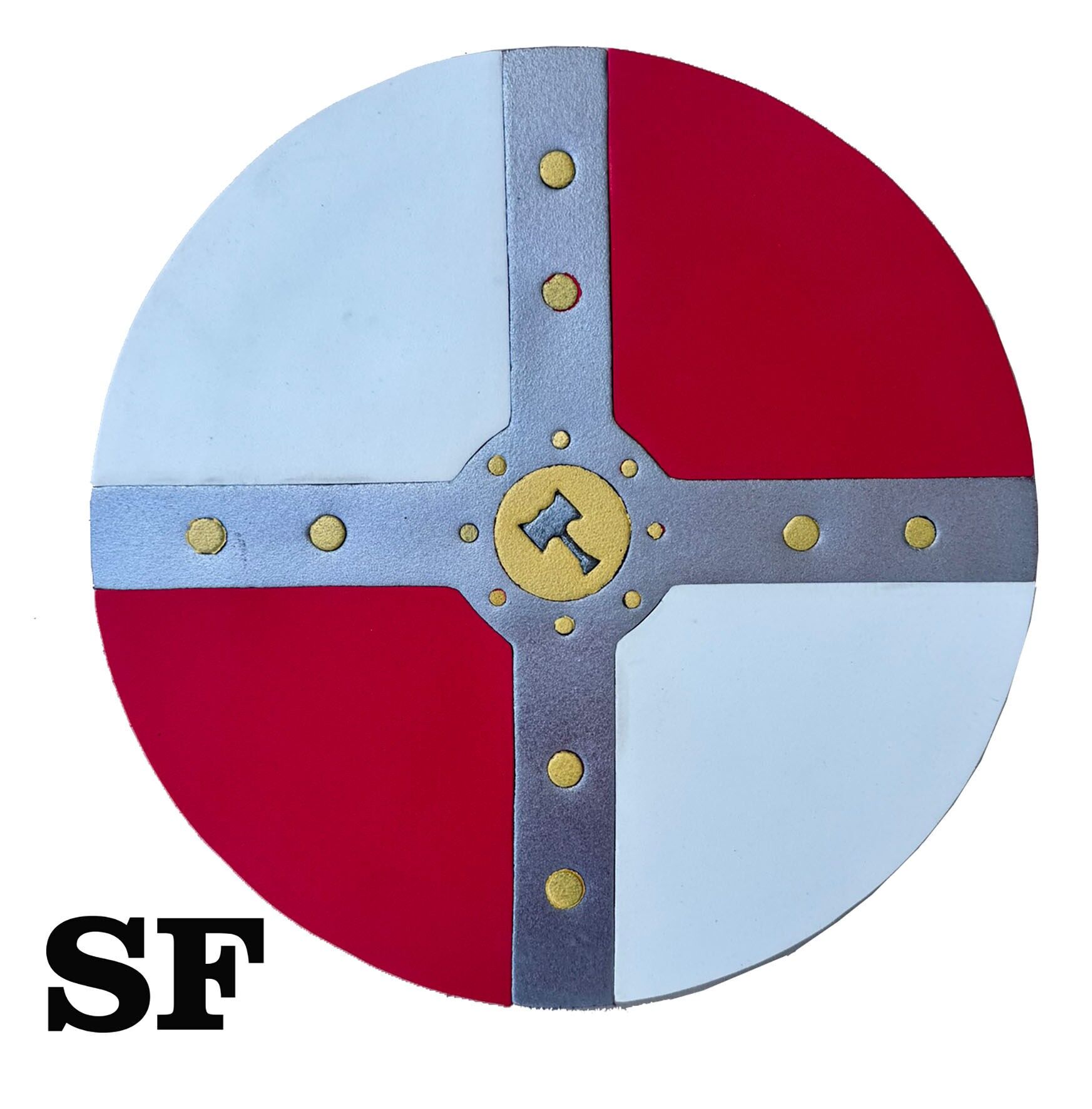 Bouclier Viking rouge/blanc Softik Thor - ST759