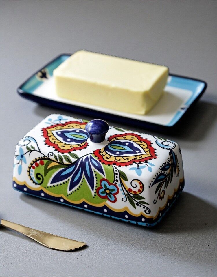 Beurrier en céramique avec couvercle | Beurrier/Chaudière