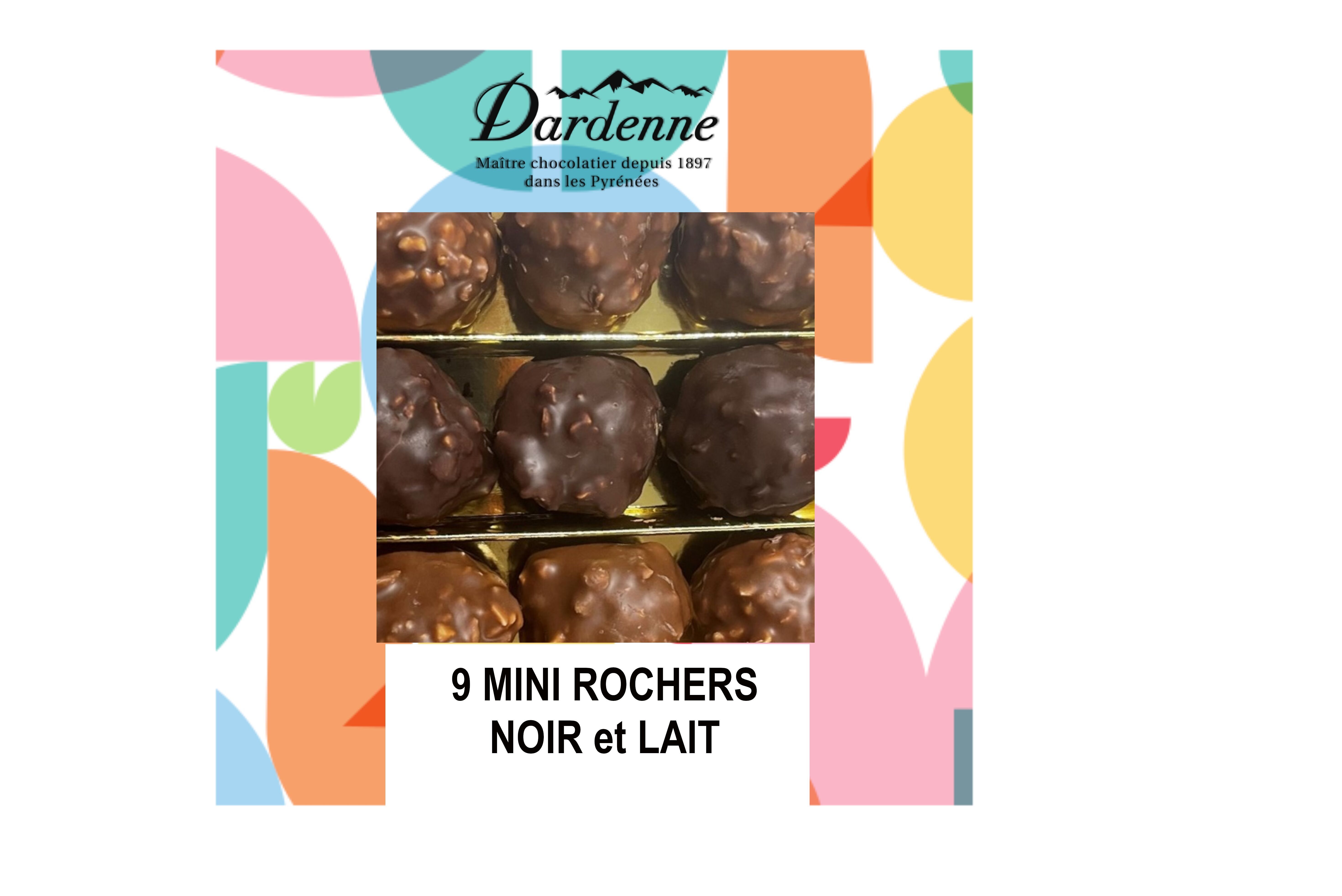 Assortment of mini praline rocks, dark and milk chocolate, 90g