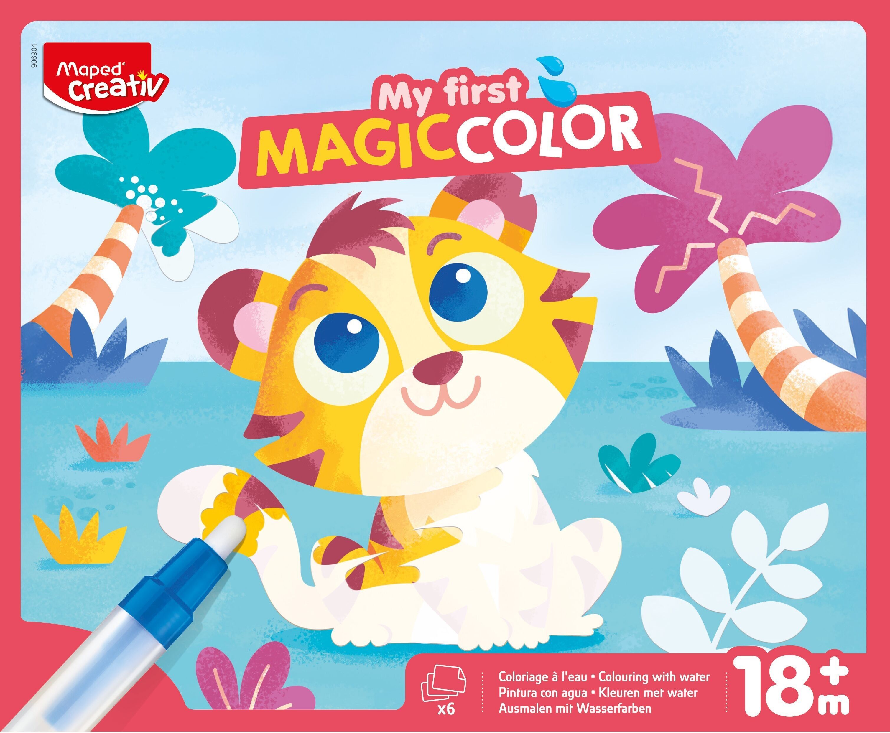 FLYPOP’S Tableau Magique à Dessin – 18 X 14 Cm – Avec 2 Tampons – Jouet Créatif Dès 3 Ans