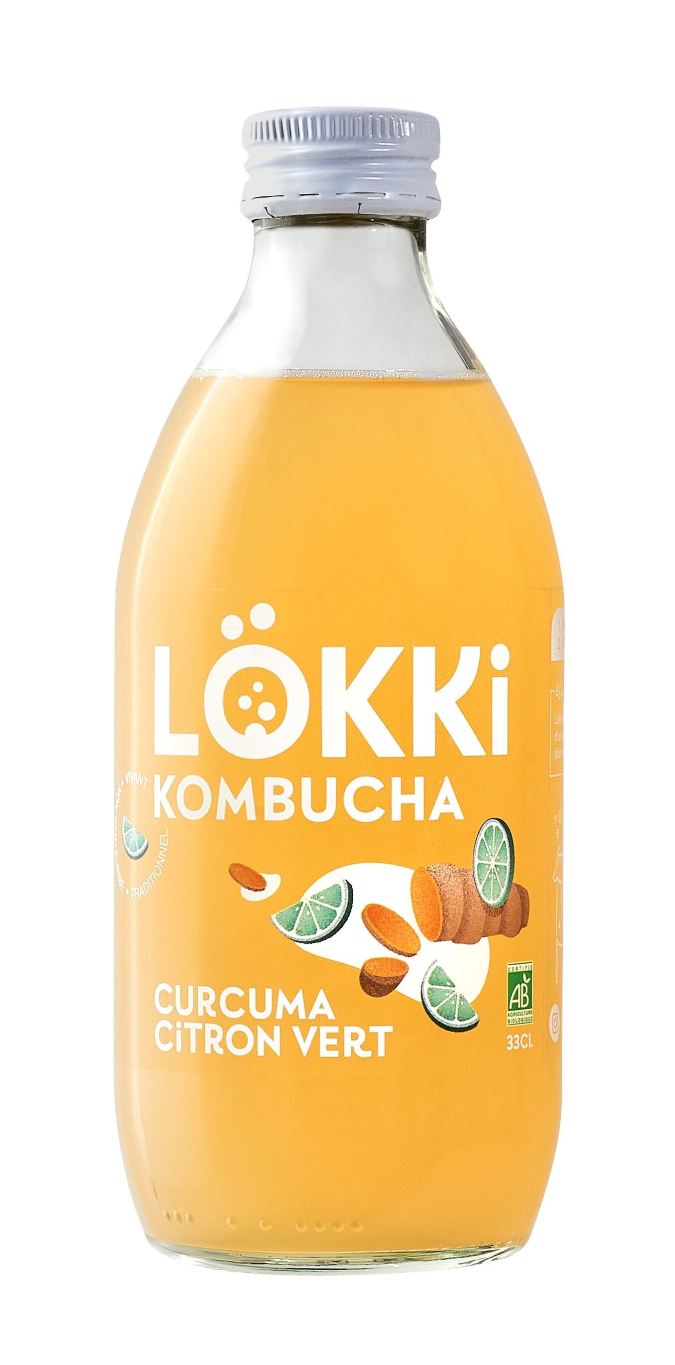 Kombucha Turmeric & Lime, 33cl bottle