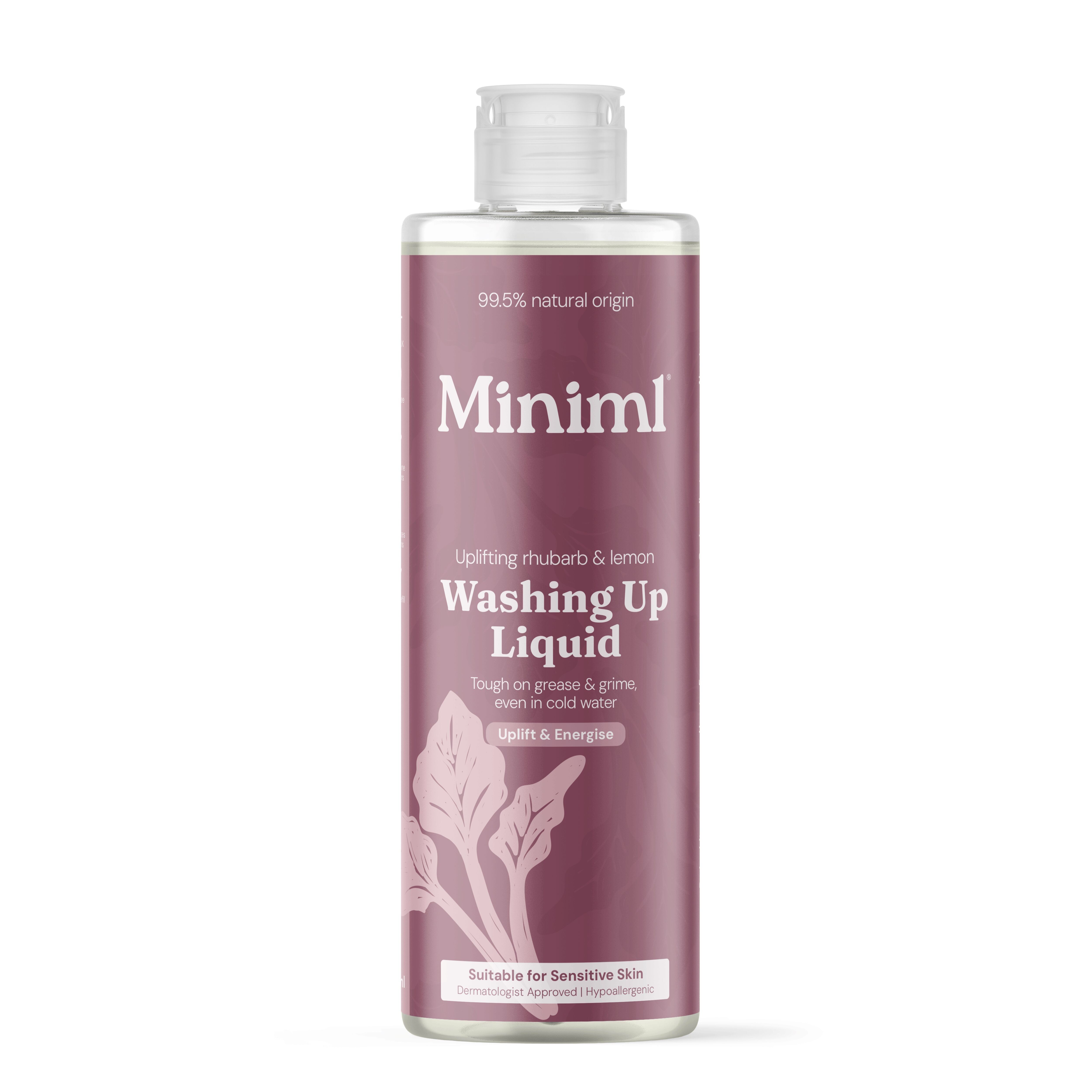 6 x 400ml Washing Up Liquid - Uplifting Rhubarb + Lemon