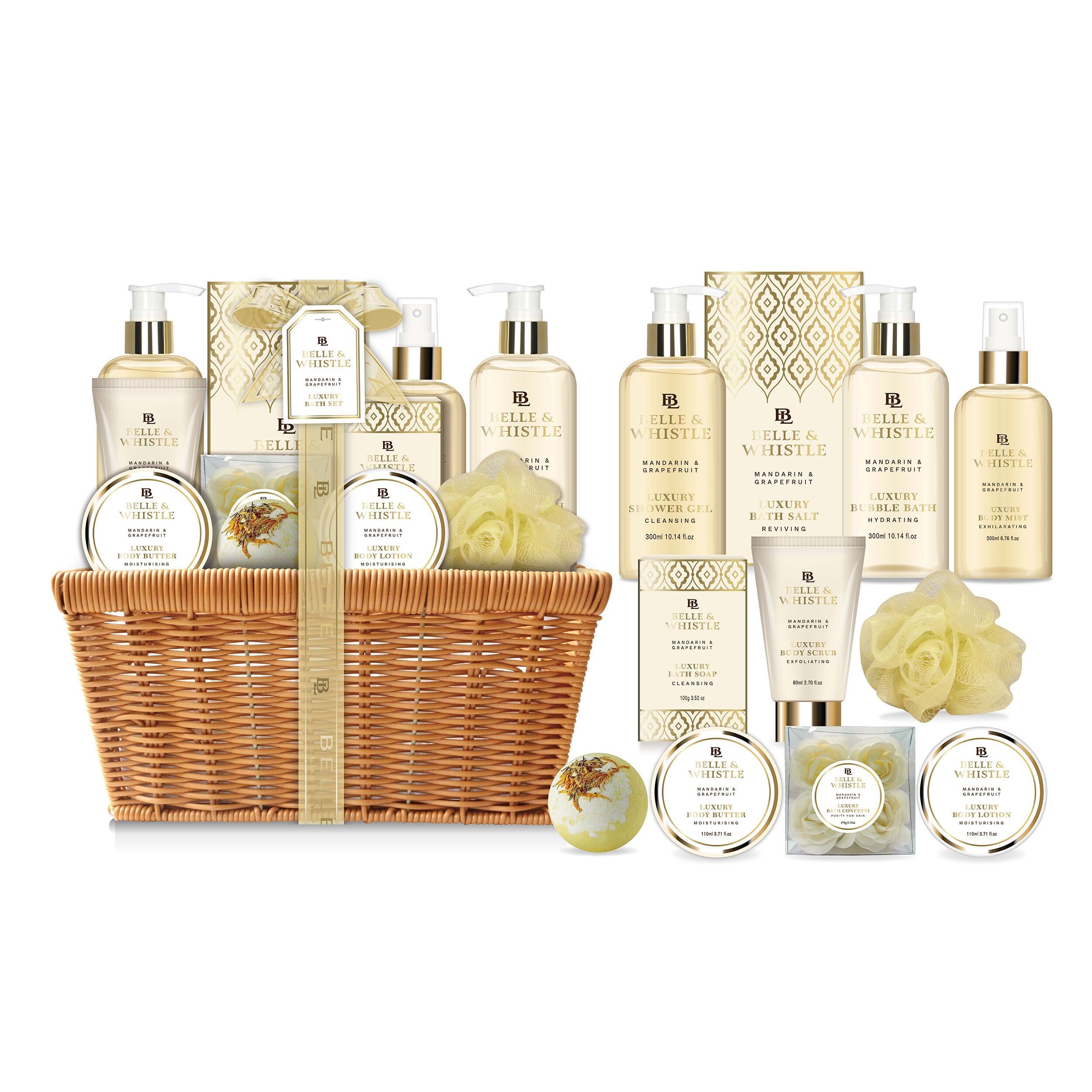 Belle & Whistles Gold - Elegant Lady Gold Wicker Bath Basket