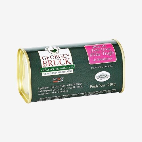 Bloc de foie gras d'oie truffé 3% "boîte trapèze"