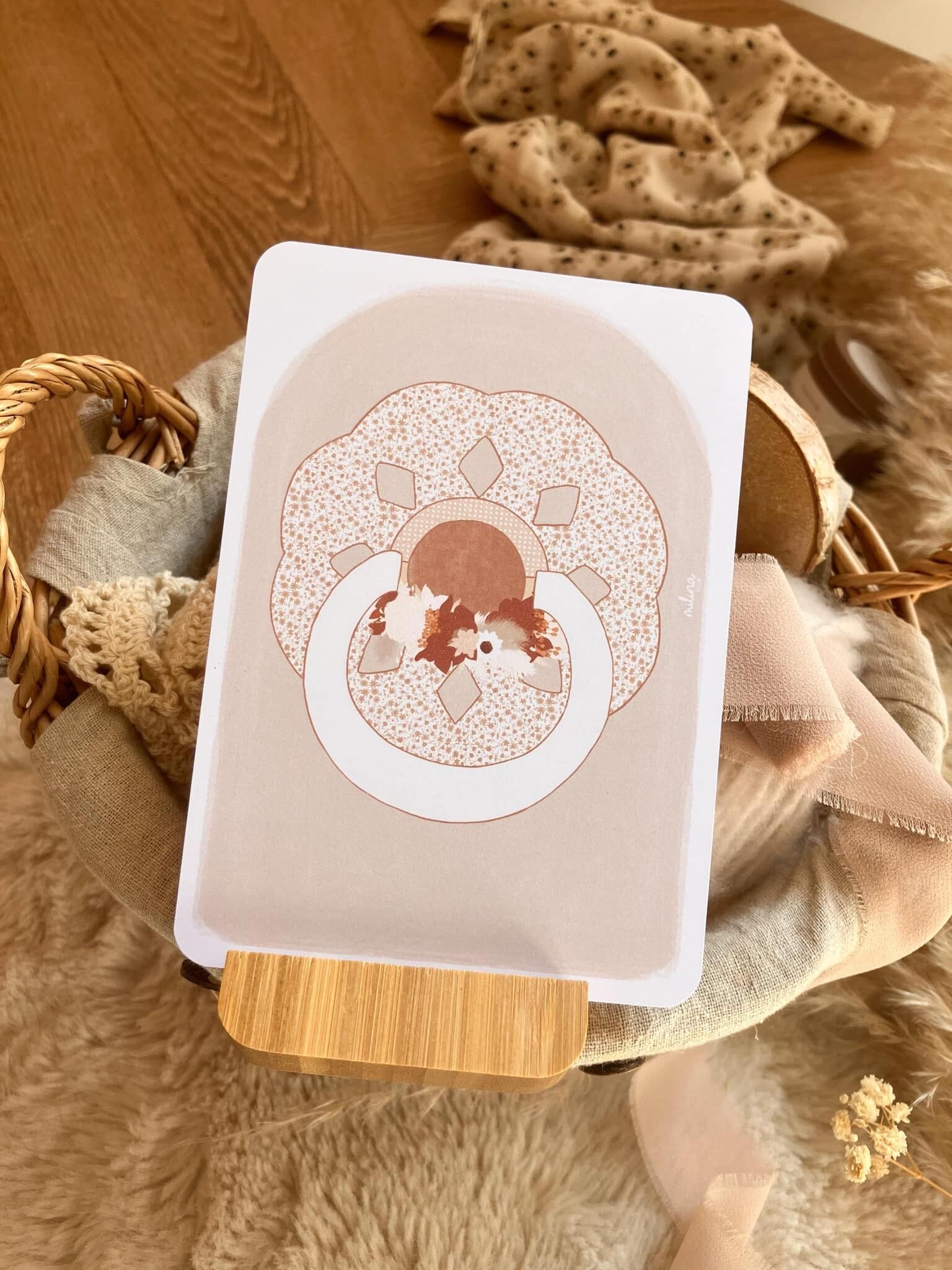 Lou Card - child - baby - birth - postcard format