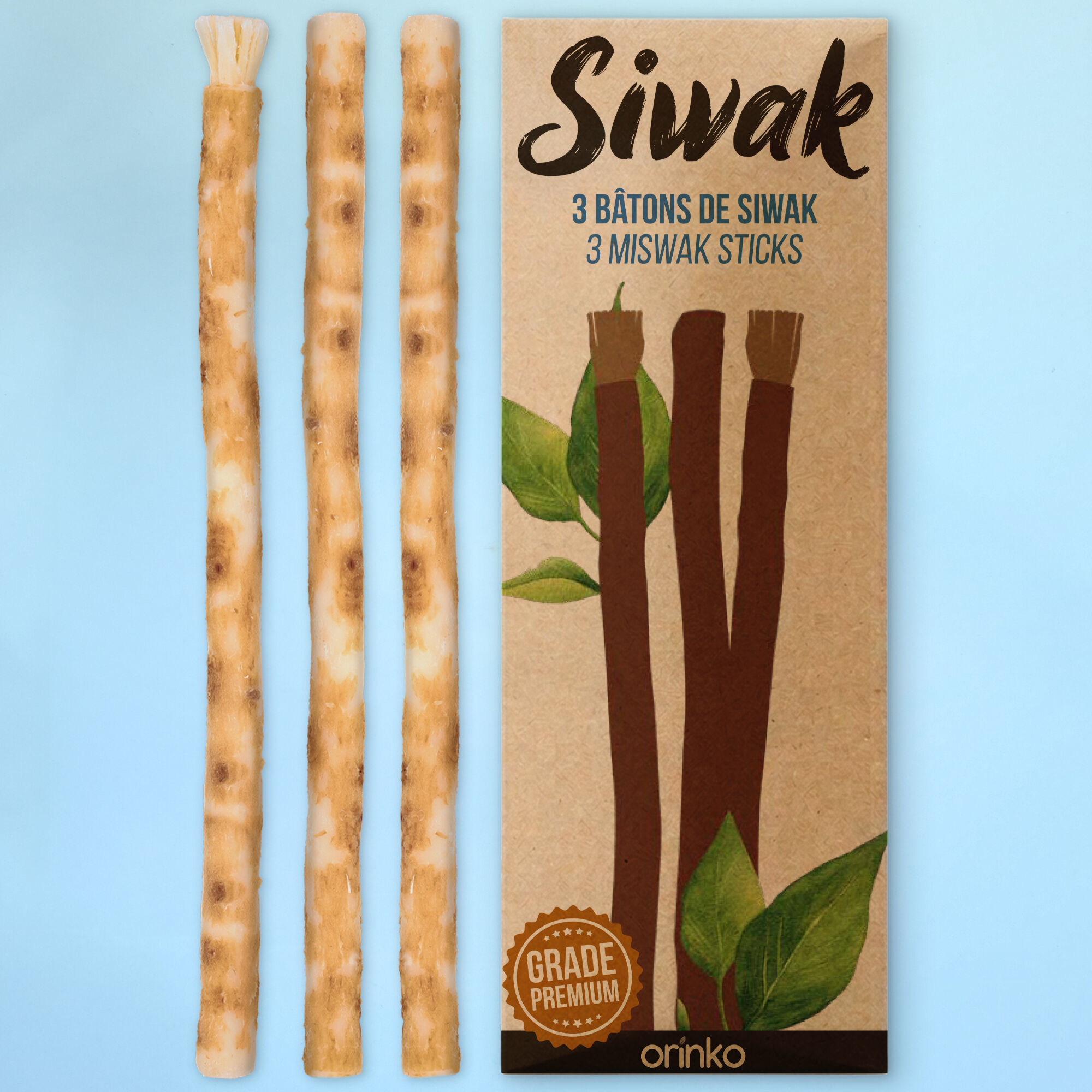 Bâtons de Siwak (Miswak) x3 - Brosse à dents 100% naturelle