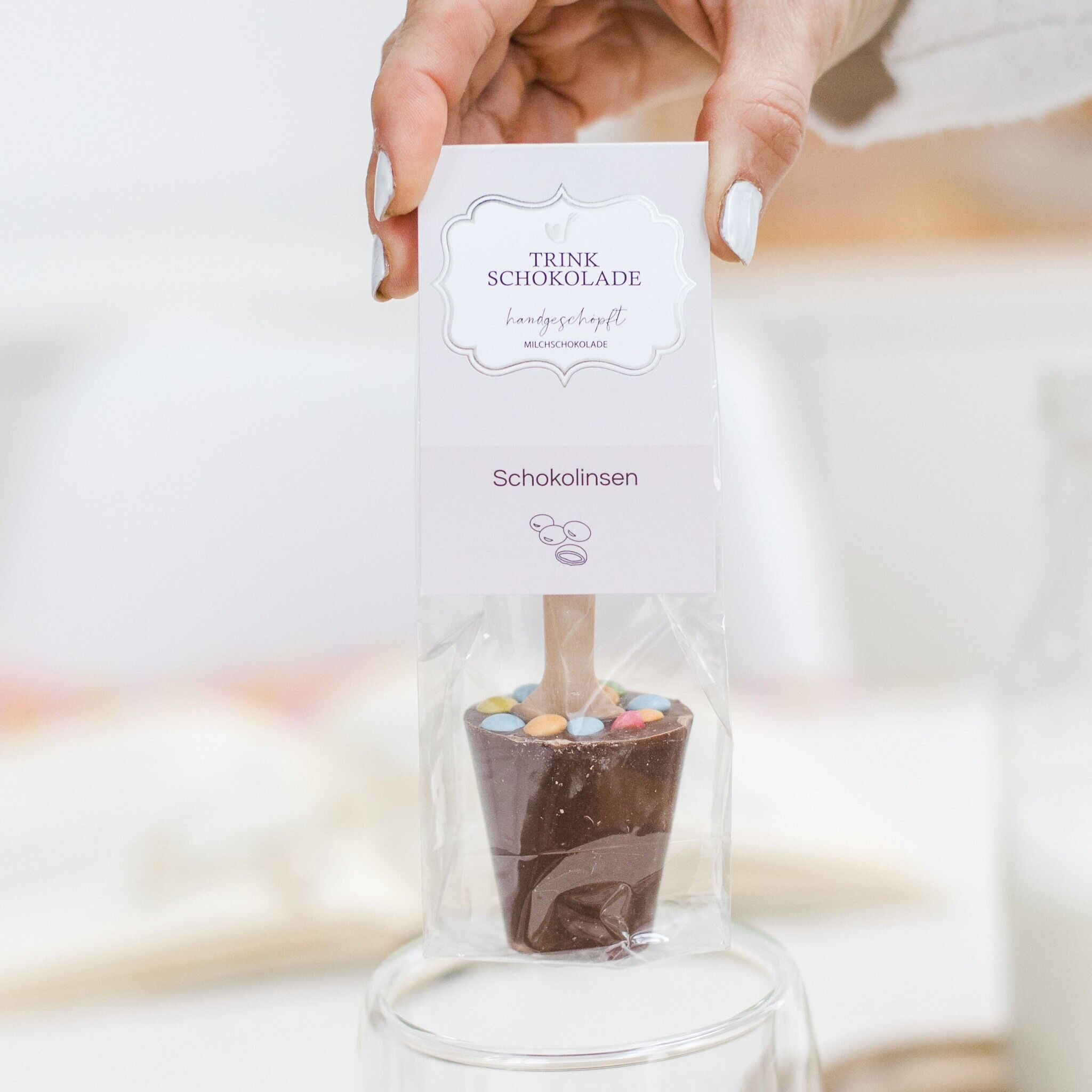 chocolat chaud à boire lentilles au chocolat