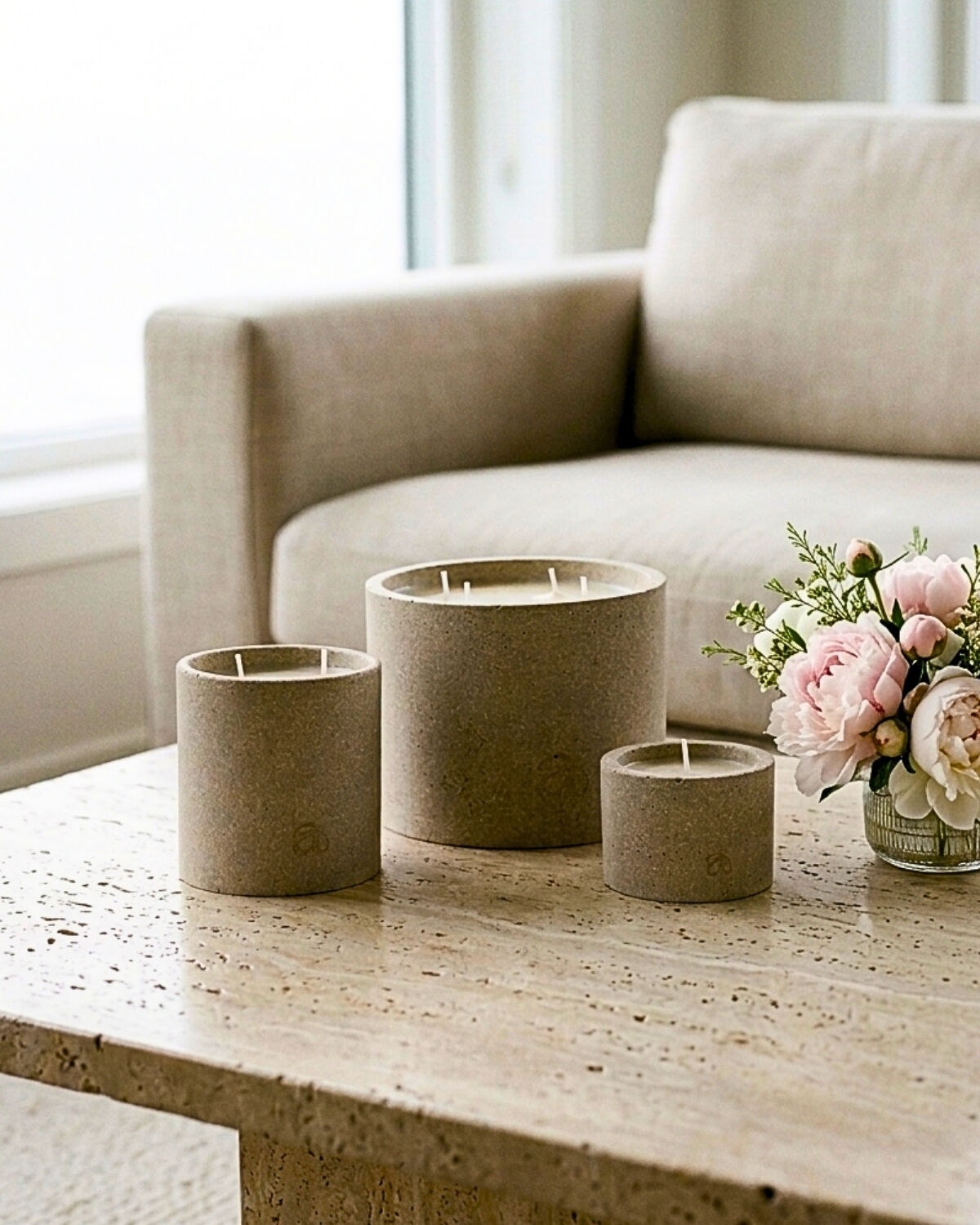Peony scented candle (110g) - Gift - summer