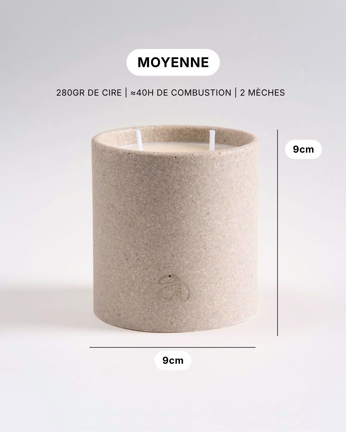 Peony scented candle (280g) - Gift - summer