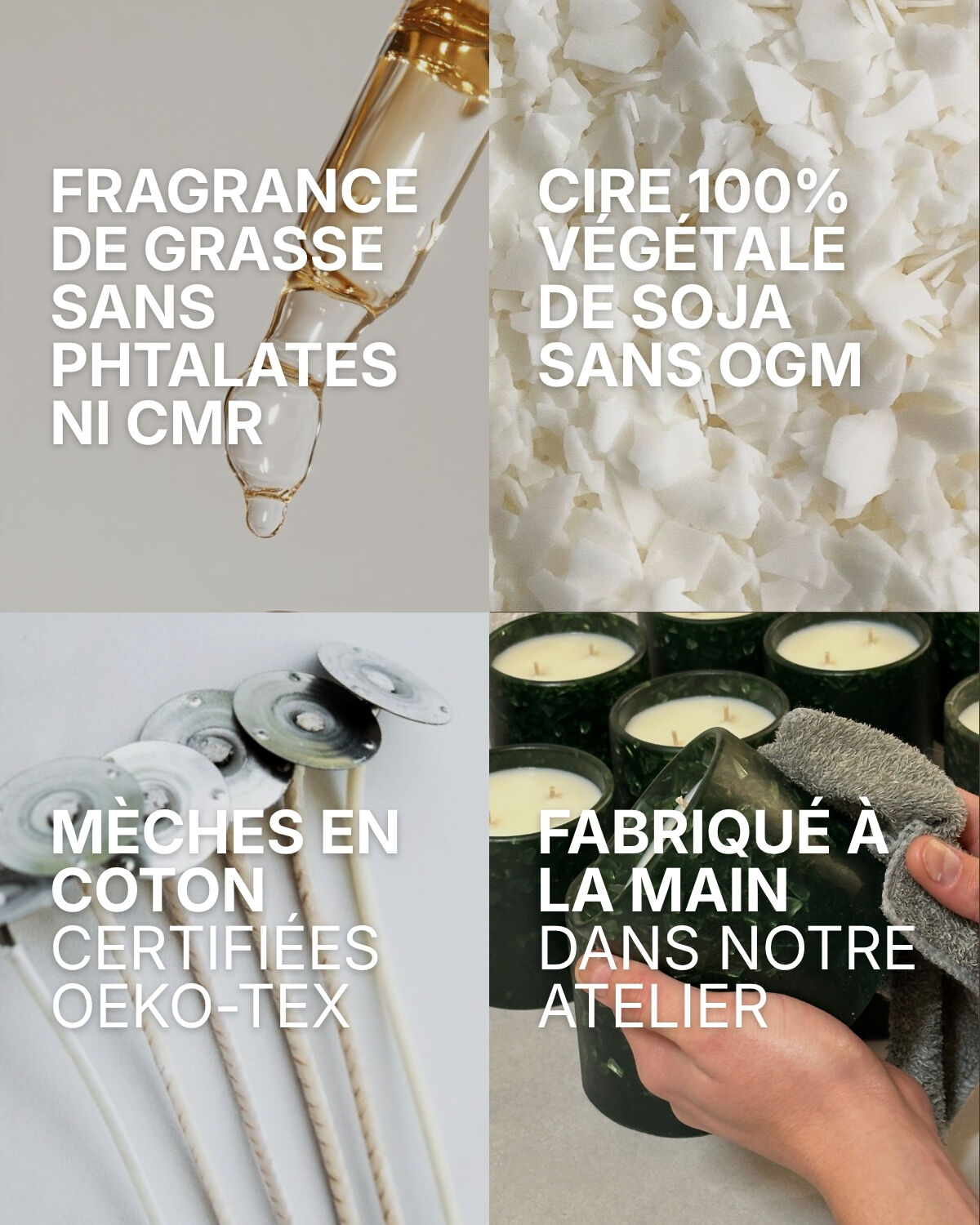 Bougie parfumée Fleur de Lin (280gr) - Cadeau - été