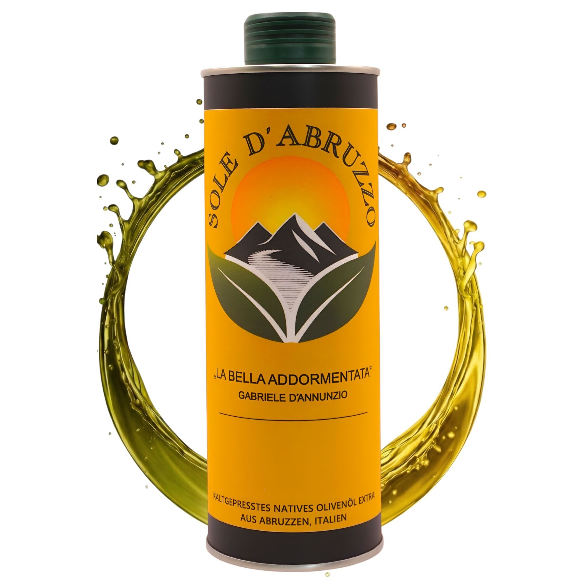 SOLE D'ABRUZZO | Premium Extra Virgin Olive Oil | Hand-harvested & Single Varietal | 500ml Designer Tin