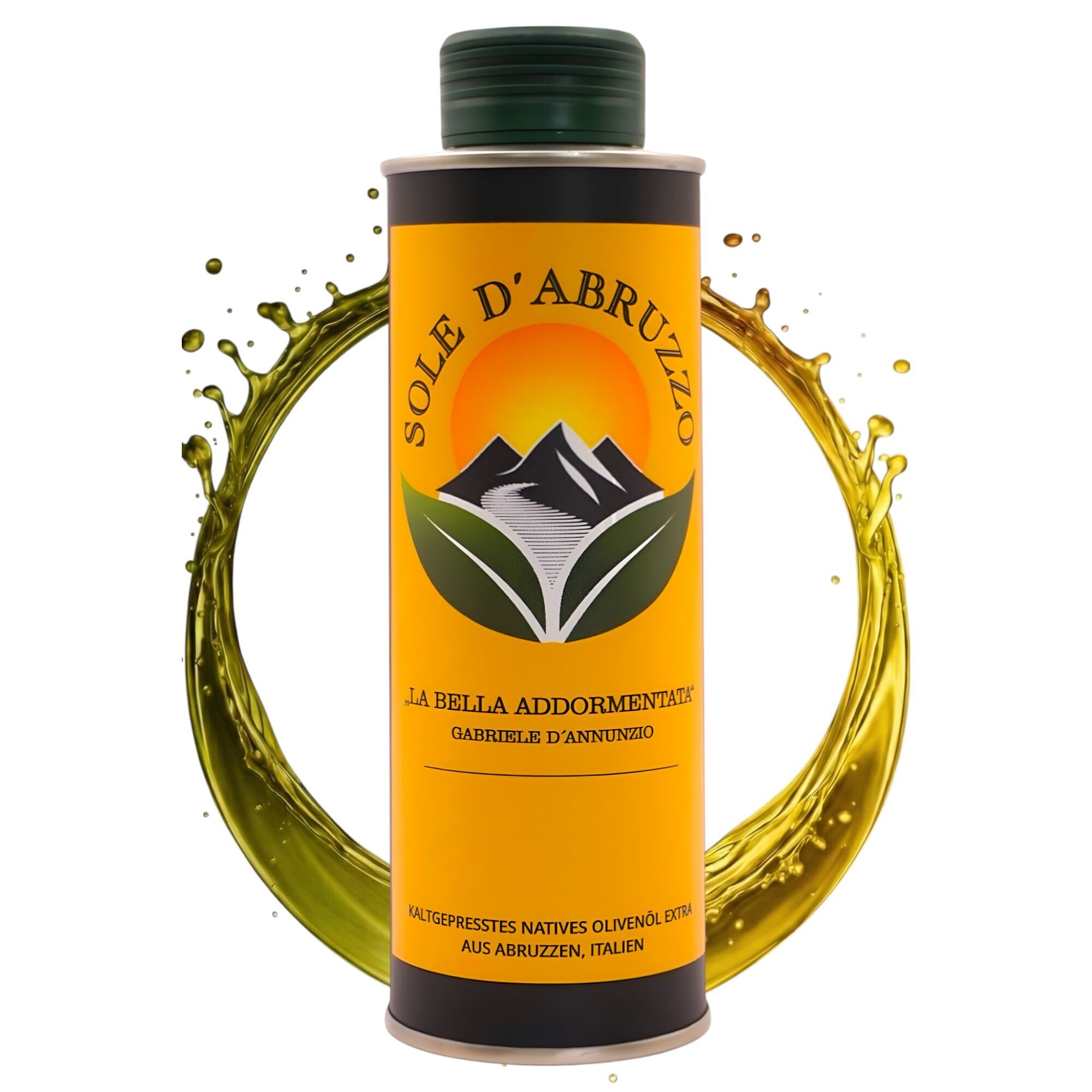 SOLE D'ABRUZZO | Premium Extra Virgin Olive Oil | Hand-harvested & Single Varietal | 250ml Designer Tin