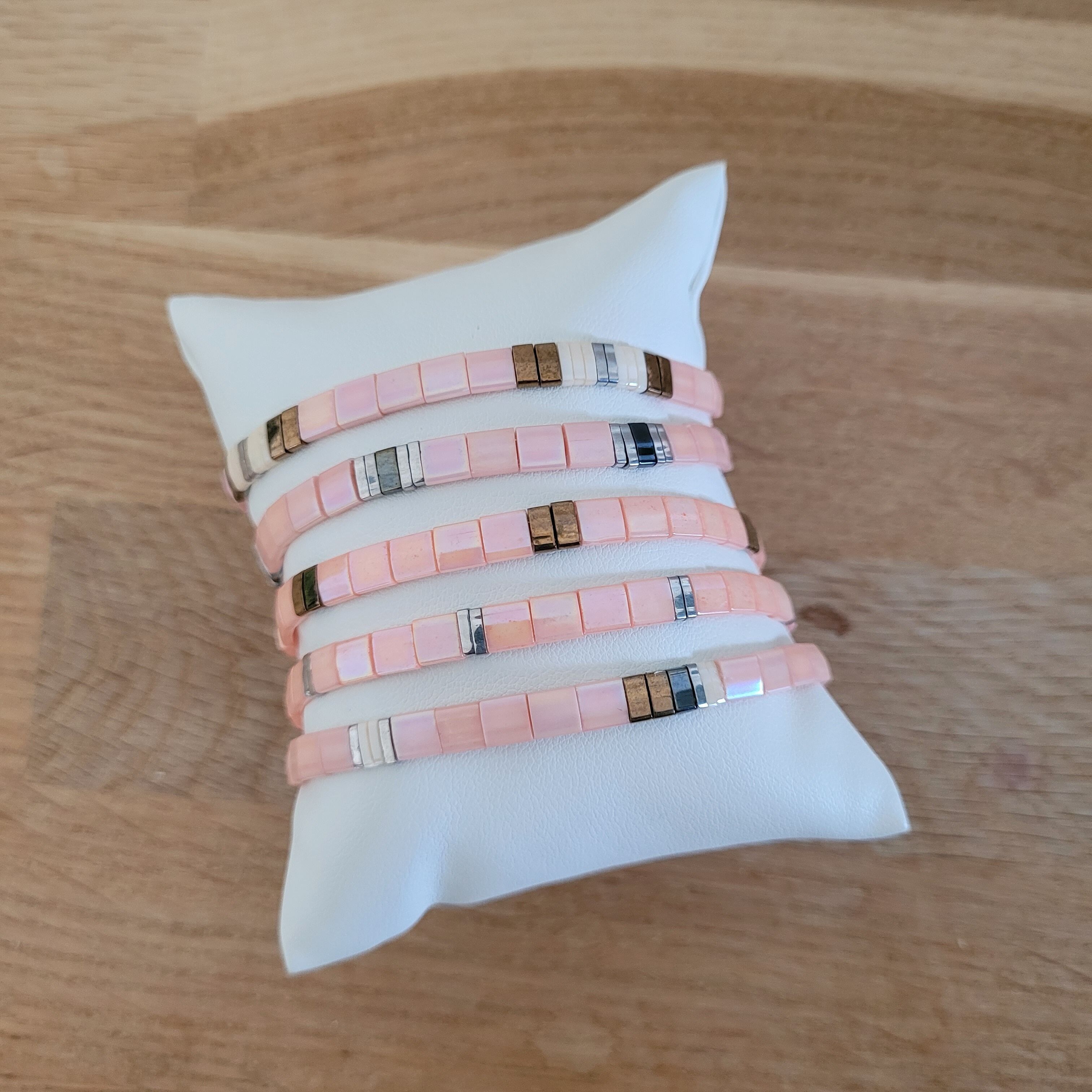 5 bracelets - Rose tea - Eté - TILA
