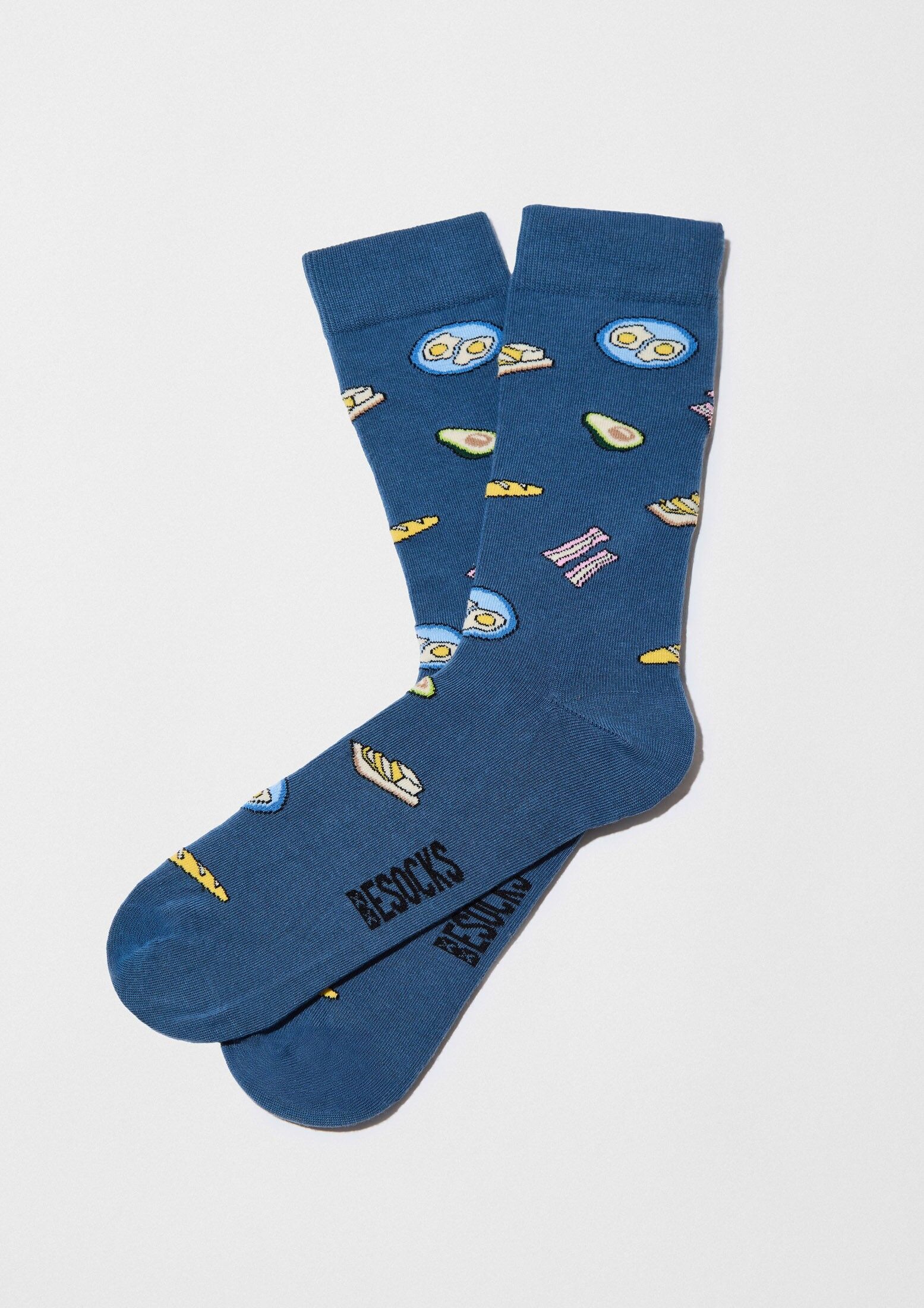 BeBrunch Blue - 100% Organic Cotton Socks