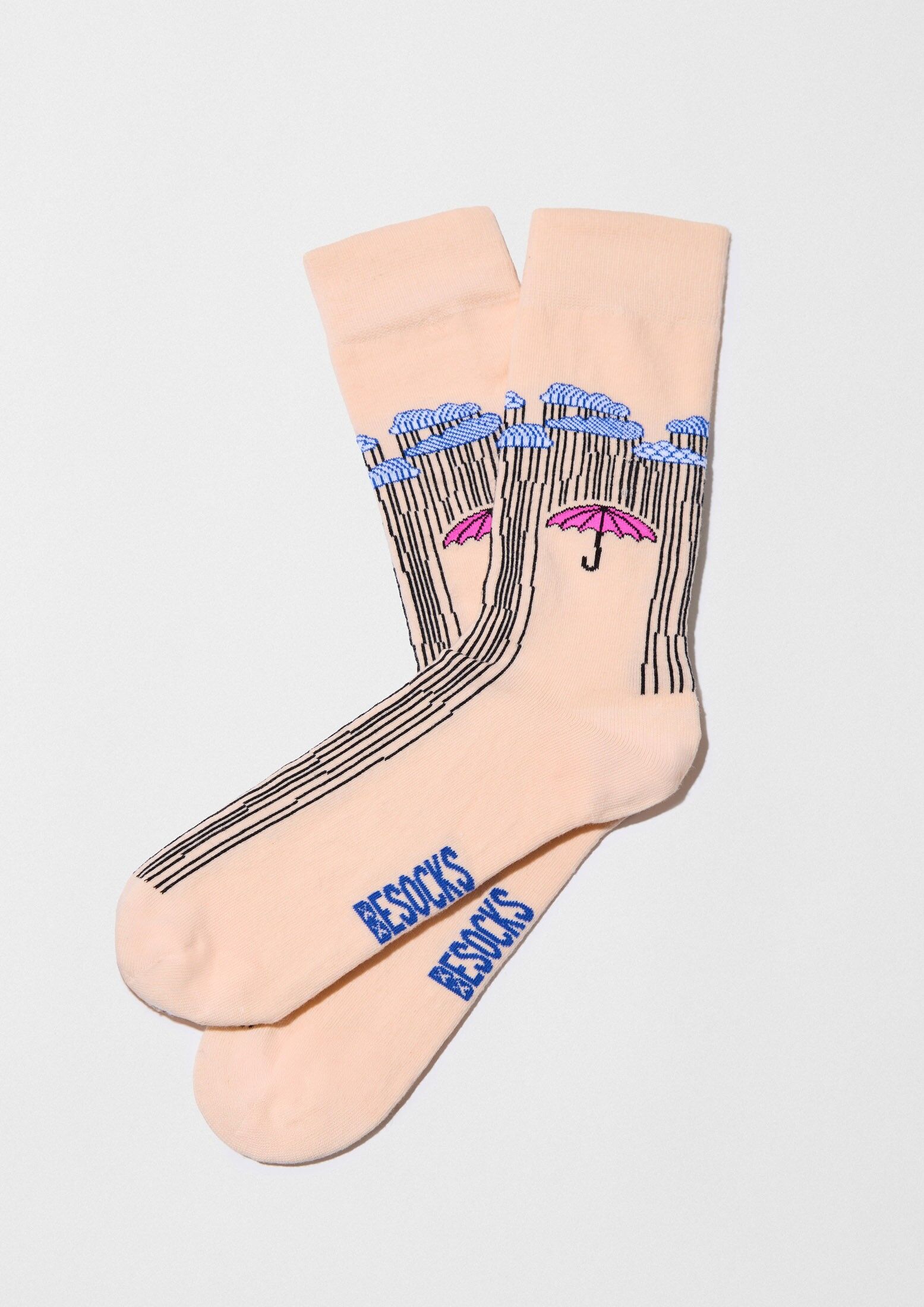 BeUmbrella Coral - 100% Organic Cotton Socks
