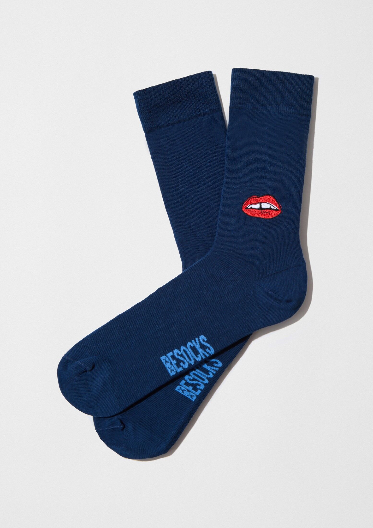 BeLips Embroidered - 100% Organic Cotton Socks