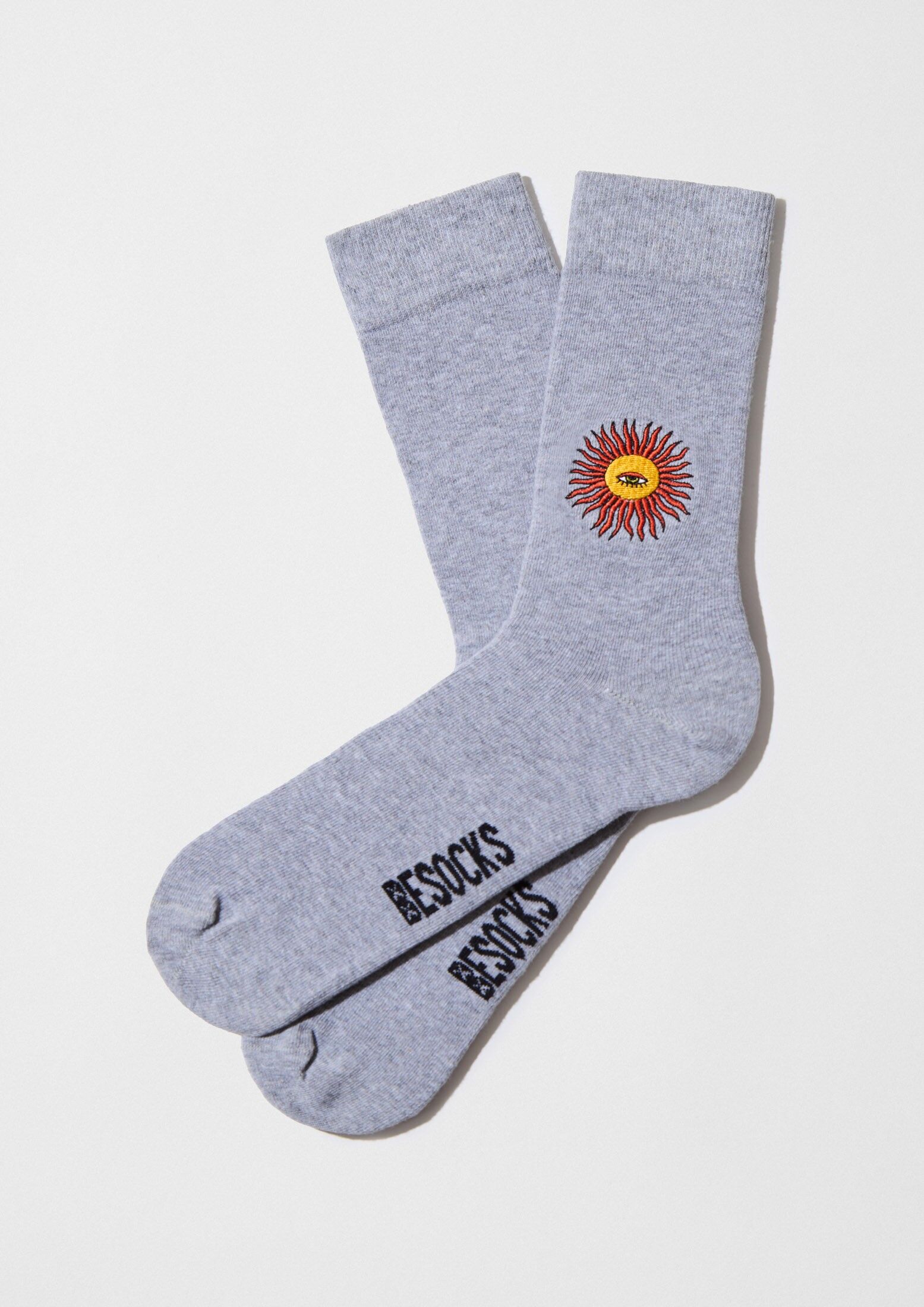 BeSun Embroidered - 100% Organic Cotton Socks