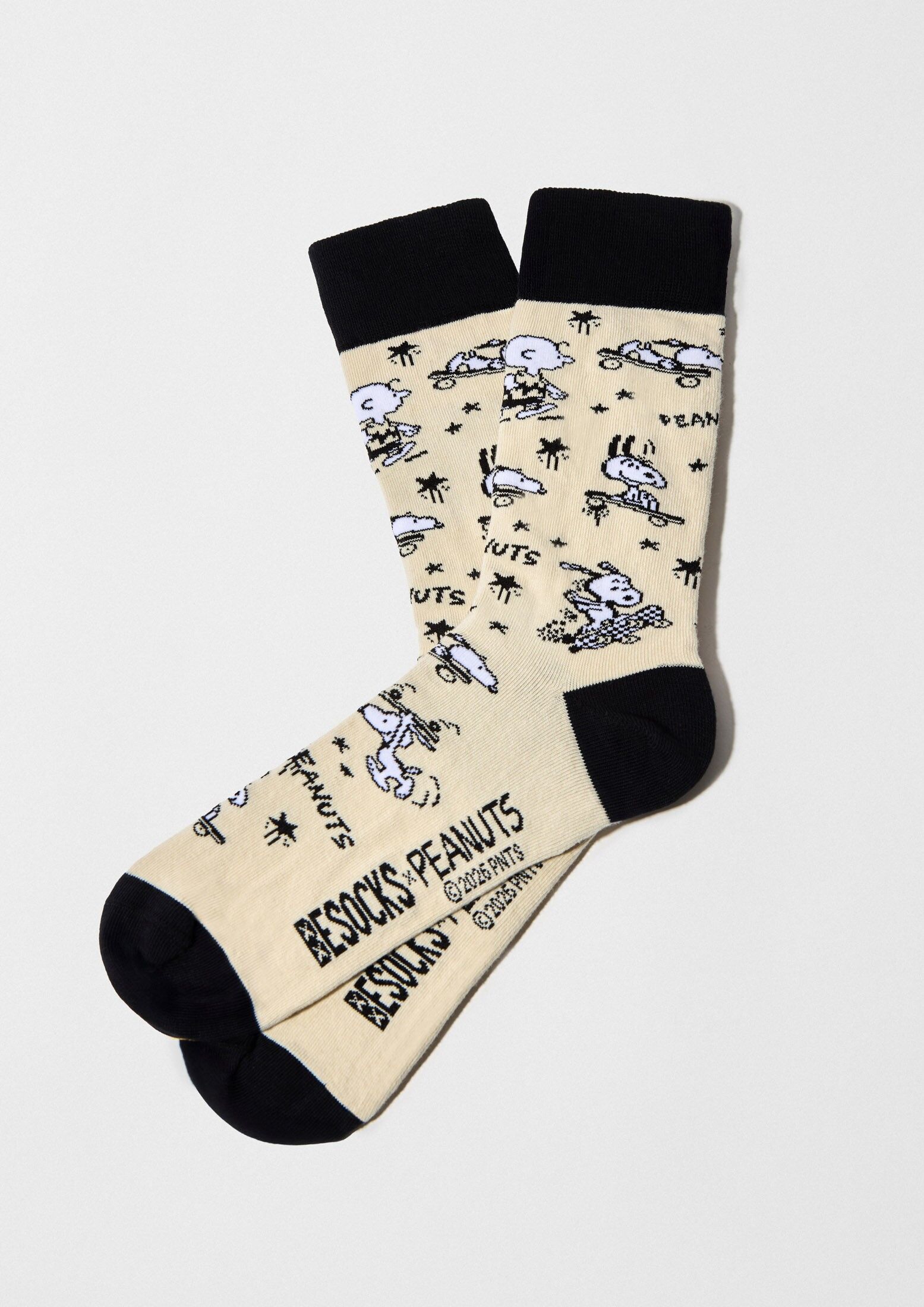 BeSnoopy Skate Beige - 100% Organic Cotton Socks