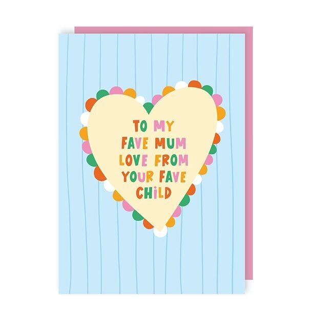 From Your Fave Child Mother's Day Card Pack of 6