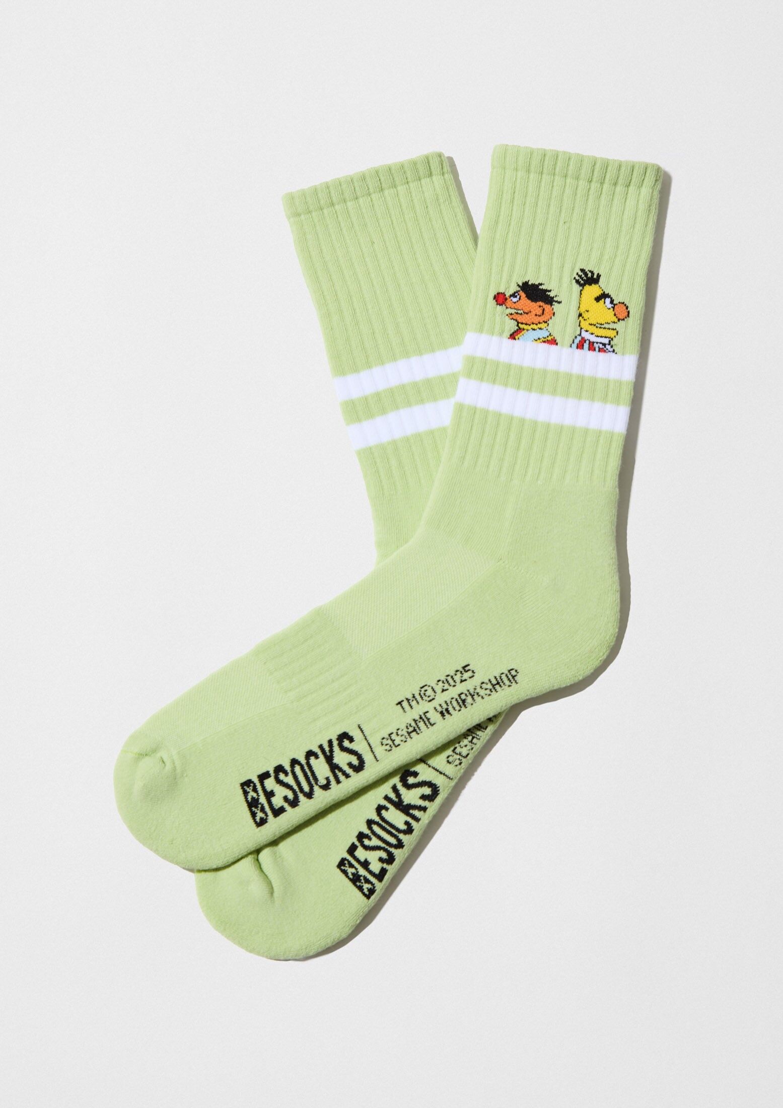 BeSesameStreet Epi & Blas Street Green - 100% Organic Cotton Socks