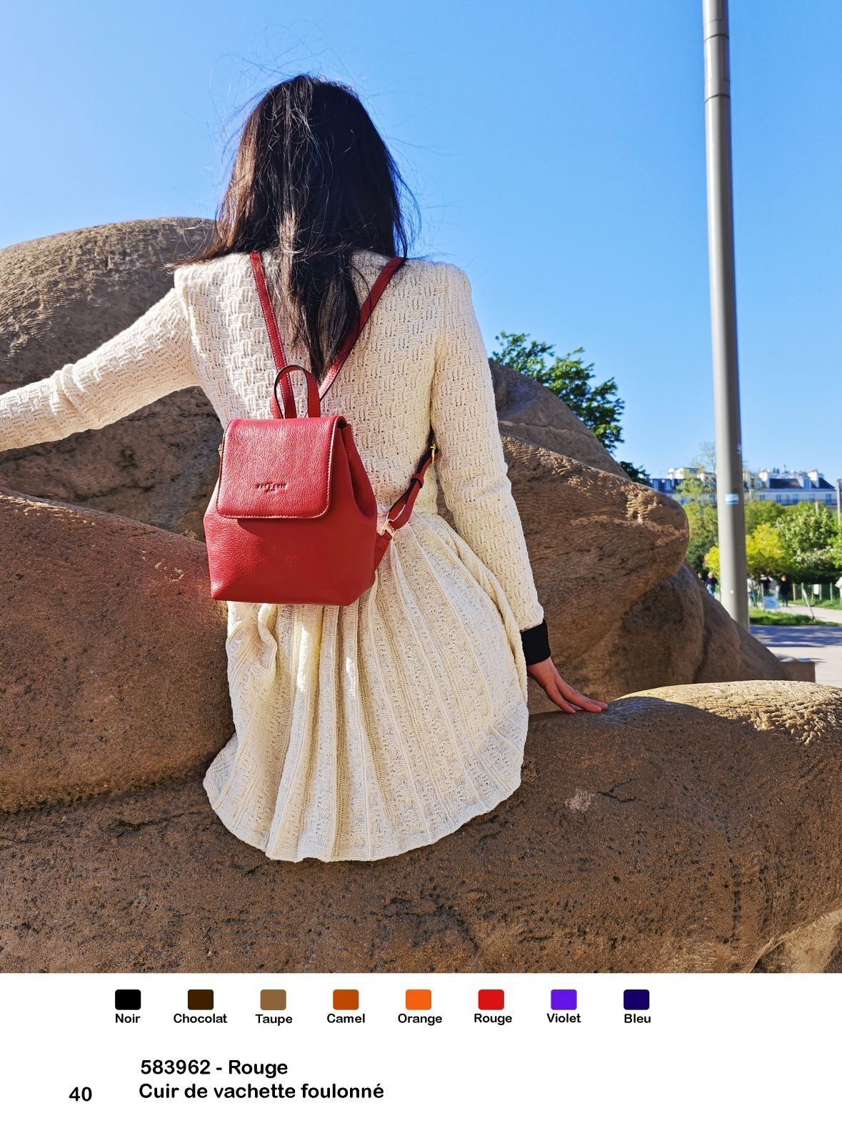 583962 Rouge - Sac cuir