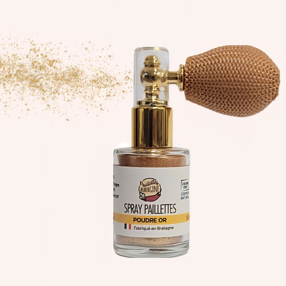 Gold glitter powder spray - Cosmos Natural