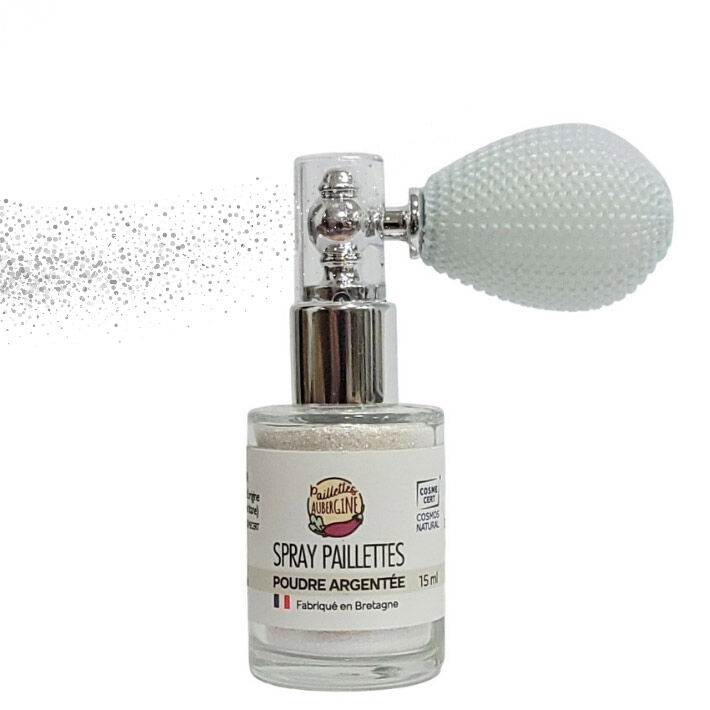 Silver glitter powder spray - Cosmos Natural