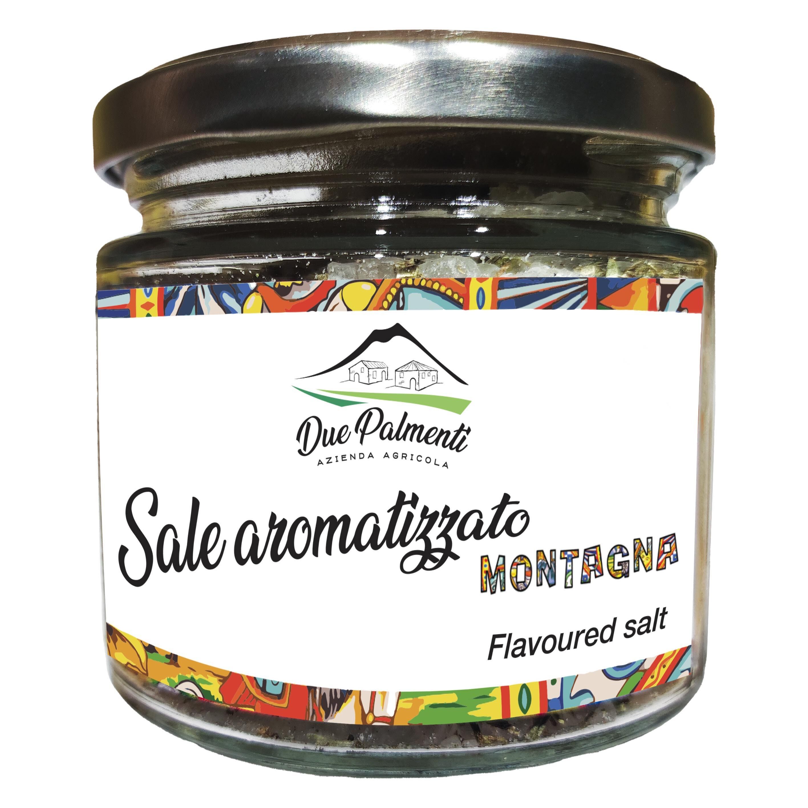 MONTAGNA flavored salt, 180g glass jar