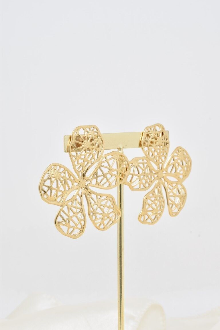 Ohrringe aus Edelstahl in Blumenform - BO100445OR