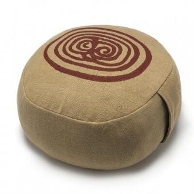 Meditation pouf or yoga cushion, khaki color