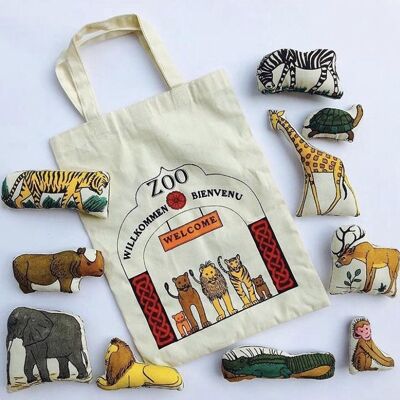ZOO bag with 10 animals
