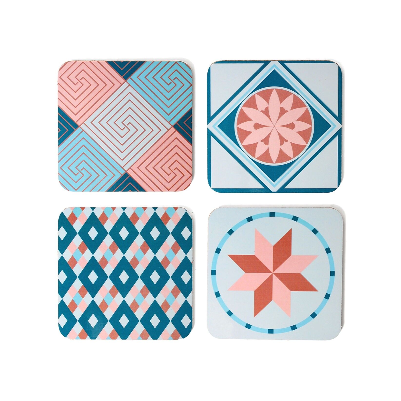 Mosaic coaster set