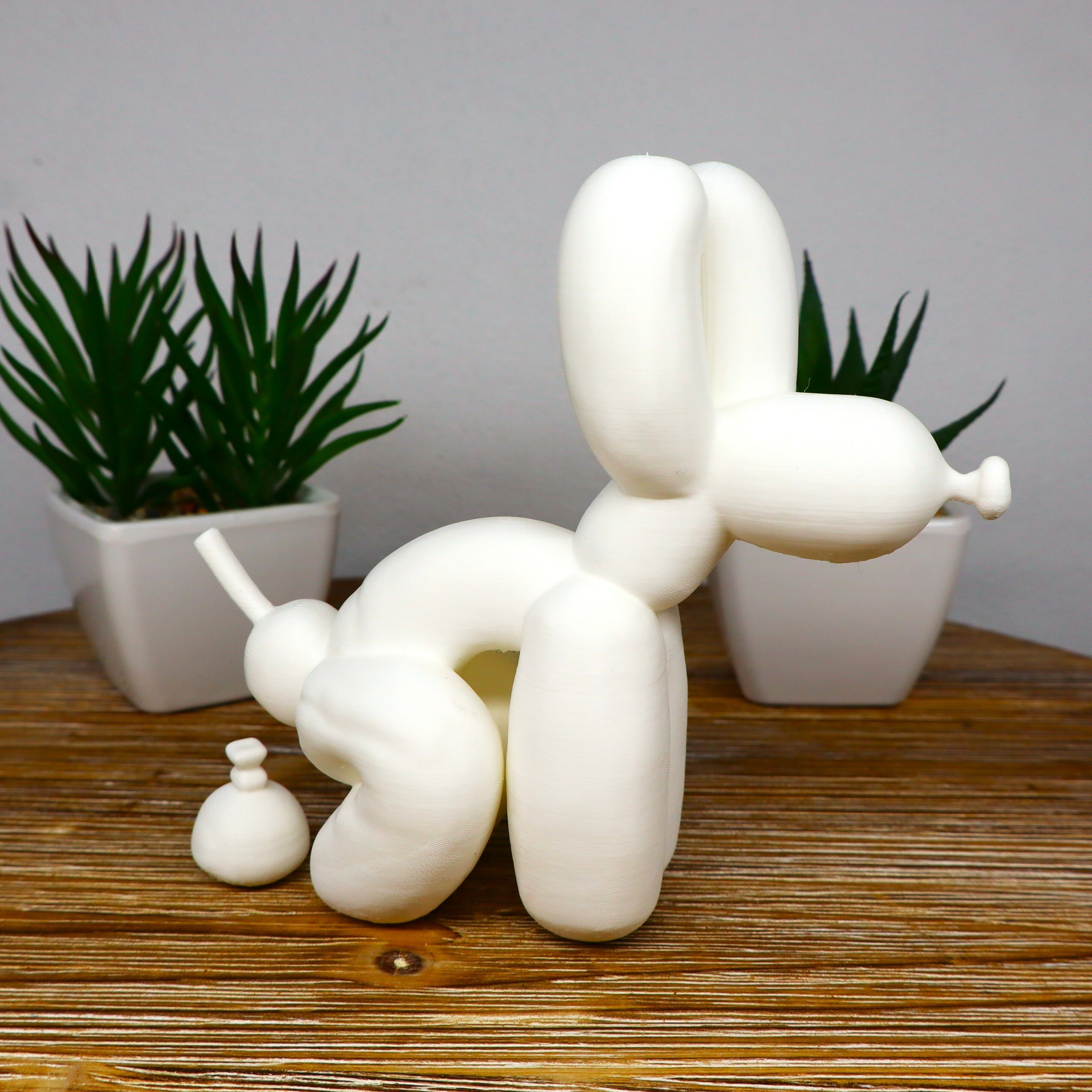 Funny Balloon Dog Pooping Sculpture, Modern Dog Art Decor