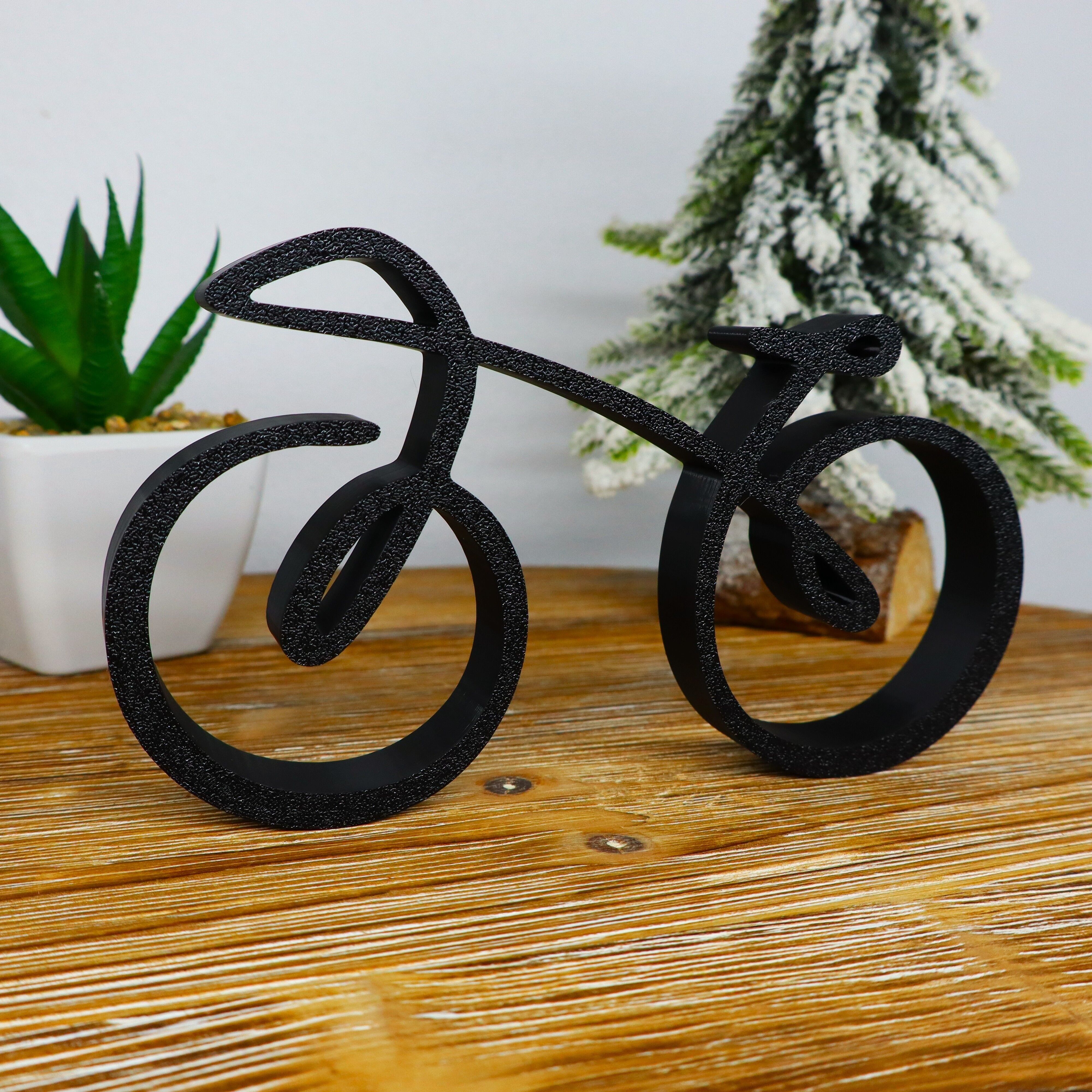 Minimalist Bicycle Sculpture, Modern Bike Cycling Decor