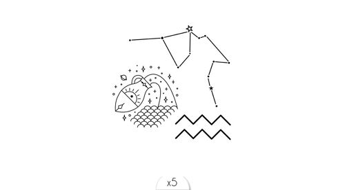 Tatouage éphémère : Verseau