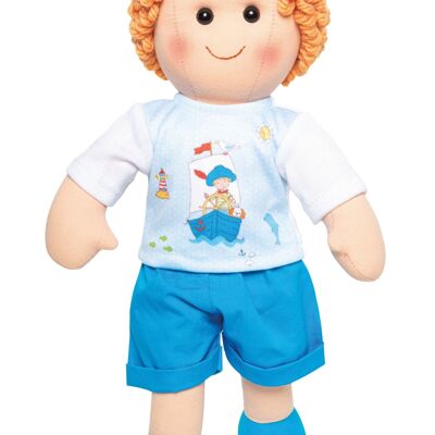 "Fiete" doll with a maritime outfit, 32 cm