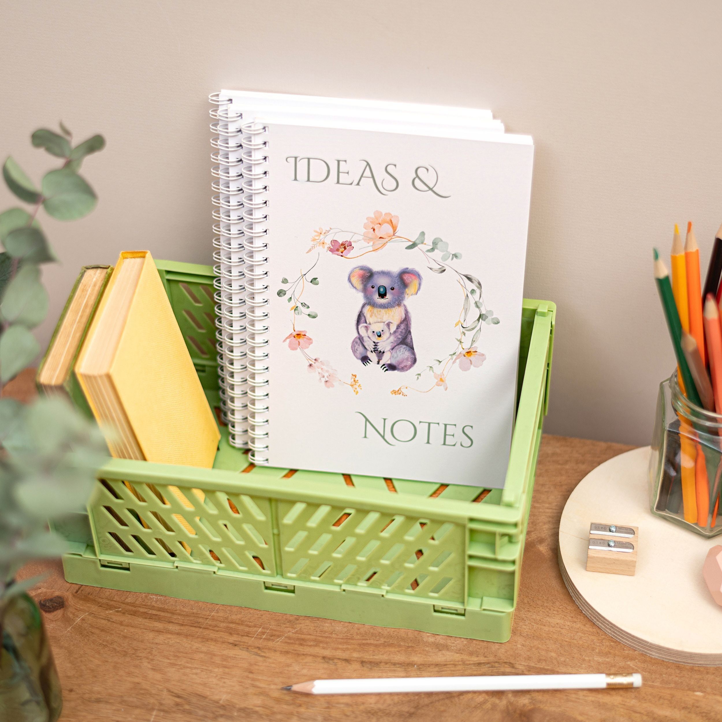 A5 Flat Lay Handmade Ideas & Notebook Koala Inspired