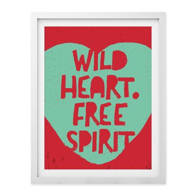 Wild Heart Wall Art Print A4 and a3