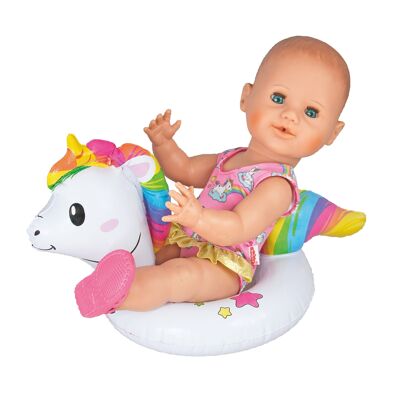 Ensemble de natation pour poupée "Unicorn Henri", taille 28 à 35 cm