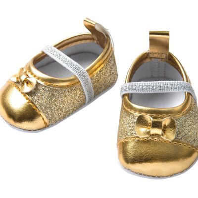 Doll glitter ballerinas, gold, size. 38-45 cm