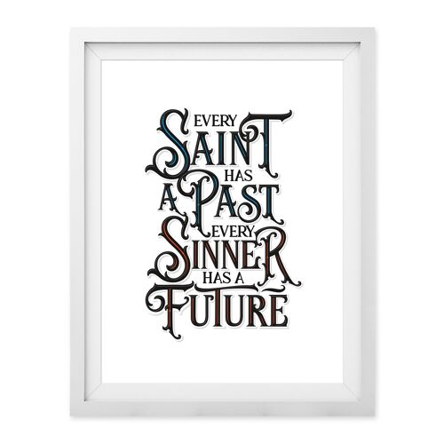 Saint And Sinner Wall Art Print A4 and A3