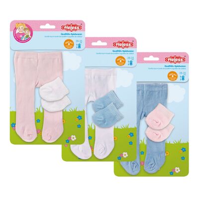 Doll tights with socks, small, size. 28-35 cm
