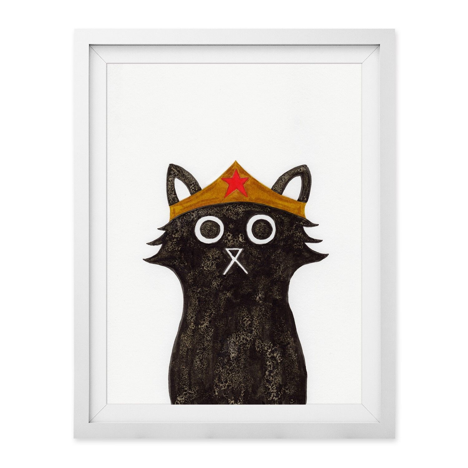 Wonder Cat Wall Art Print A4