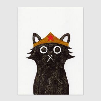 Wonder Cat Wall Art Print A4 et A3 3