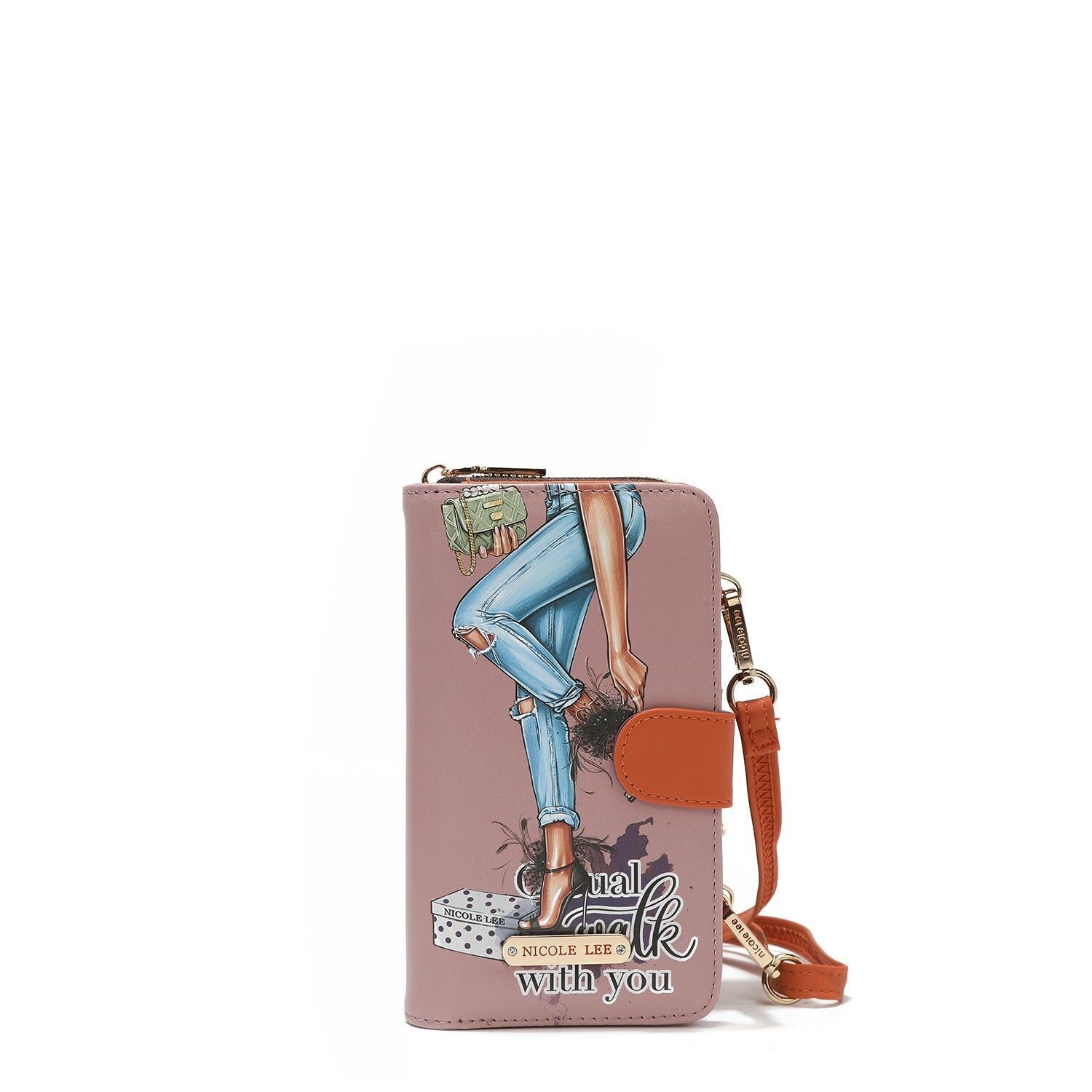 Detachable mobile phone case with shoulder strap function