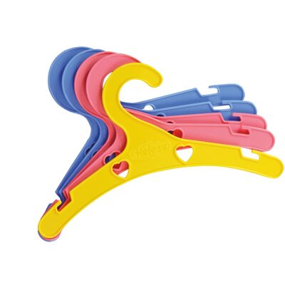 Colorful doll hangers, 5 pieces - Made in Germany