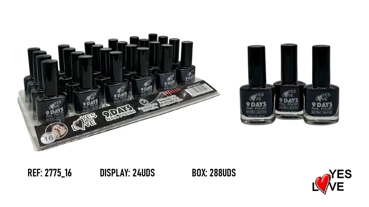 Nagellack 9 Tage Schwarz Ref: 2775_16